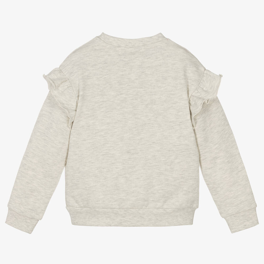 Boboli-Girls Grey Cotton Sweatshirt | Childrensalon Outlet