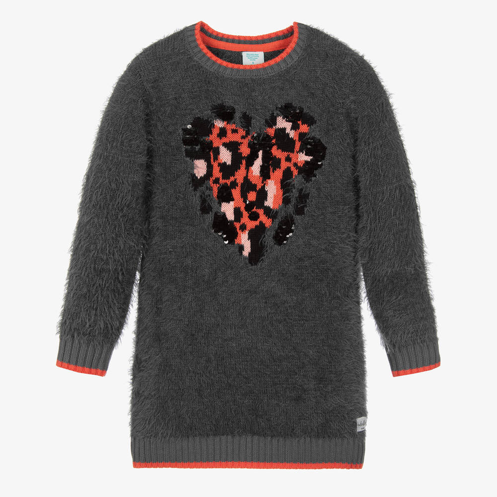 Boboli-Серое вязаное платье-свитер | Childrensalon Outlet