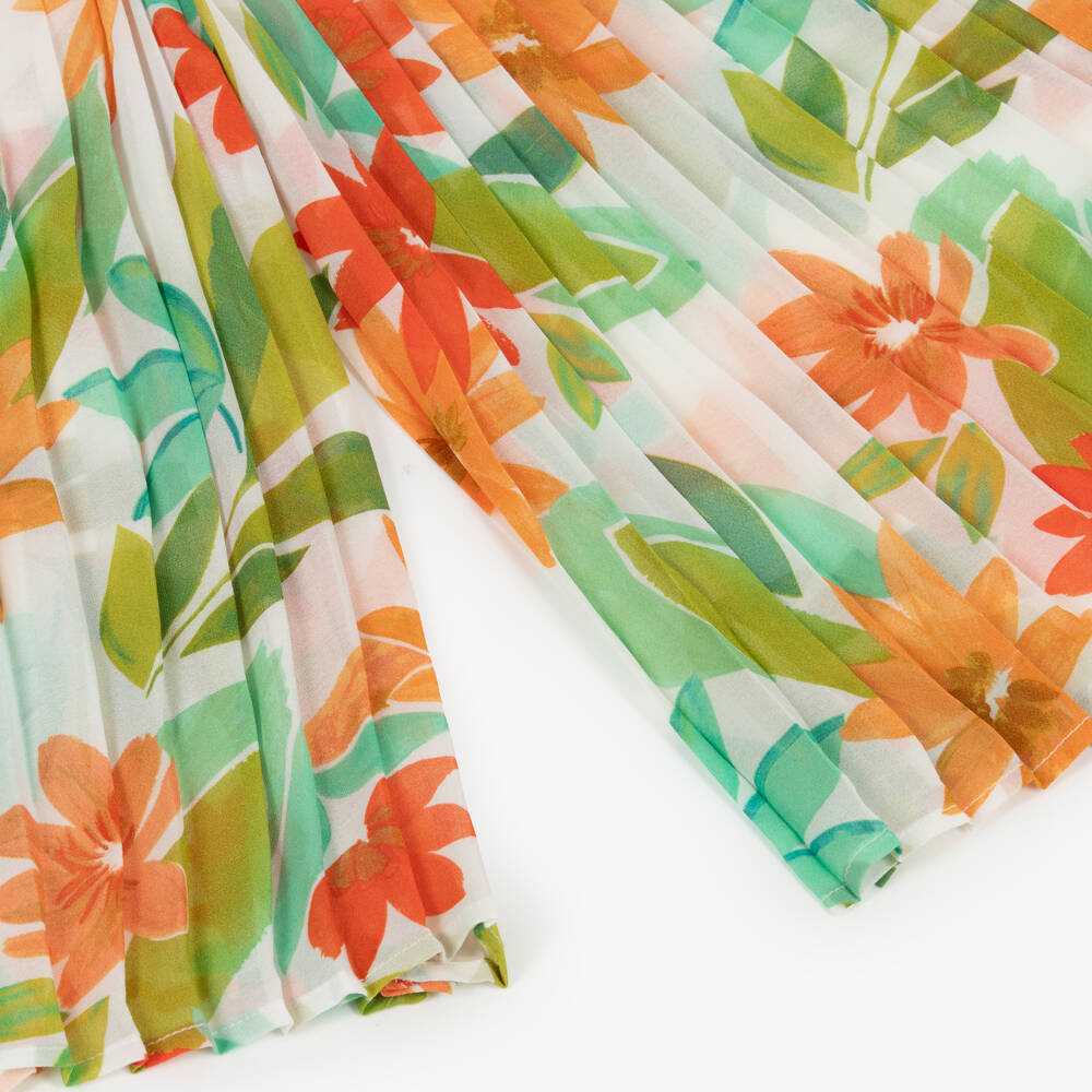 Boboli-Girls Ivory Blossom Crêpe Romper | Childrensalon Outlet