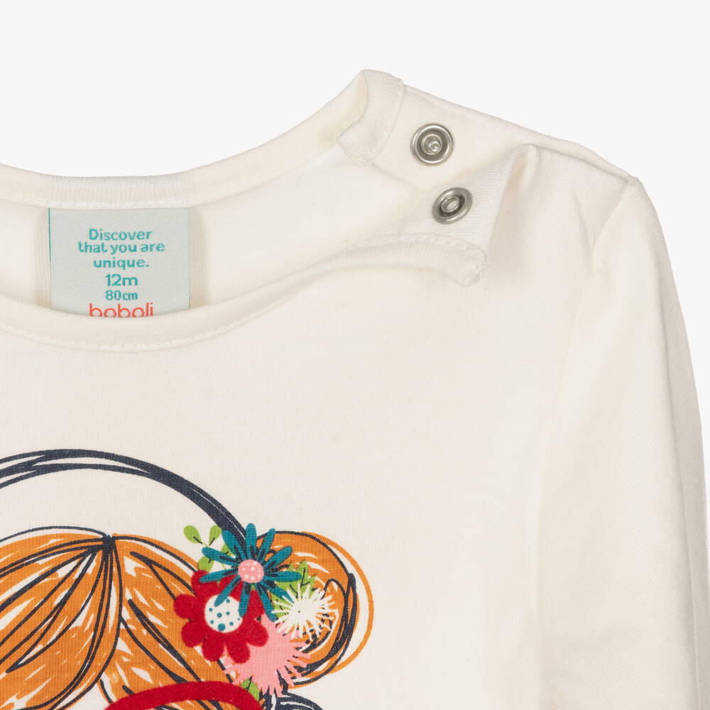 Boboli-Кремовый топ и синие легинсы для девочек | Childrensalon Outlet