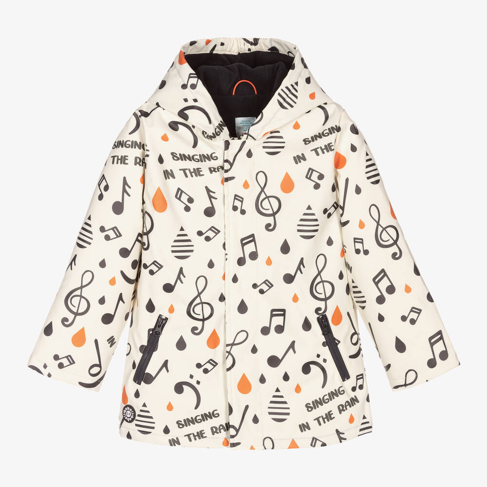 Boboli - معطف واقي من المطر لون عاجي للبنات | Childrensalon