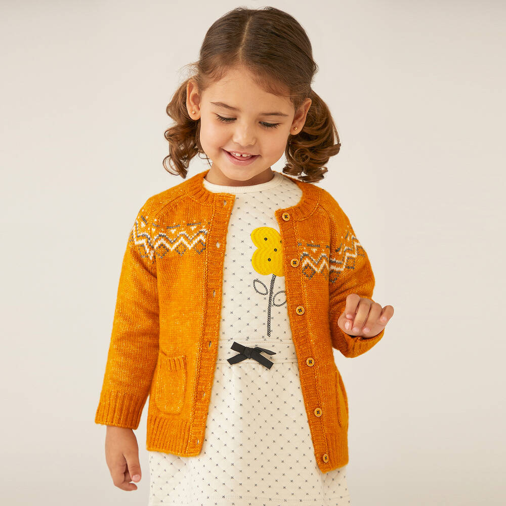 Boboli-Girls Ivory Quilted Dress Set | Childrensalon Outlet