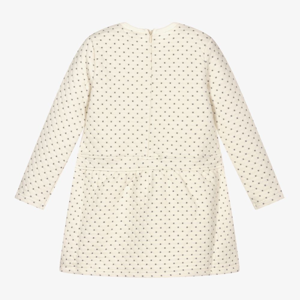 Boboli-Girls Ivory Quilted Dress Set | Childrensalon Outlet