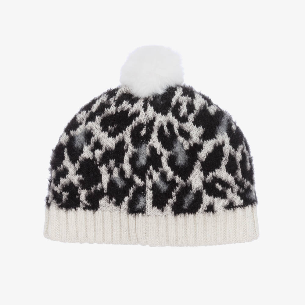 Boboli-Girls Knitted Hat with Pom-Pom | Childrensalon Outlet