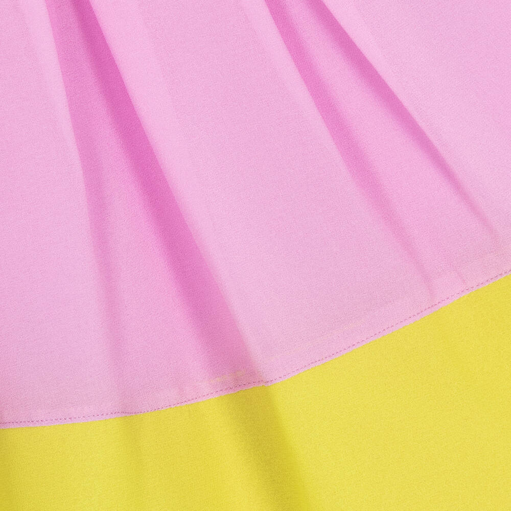 Boboli-Girls Lilac Pink & Green Chiffon Dress | Childrensalon Outlet