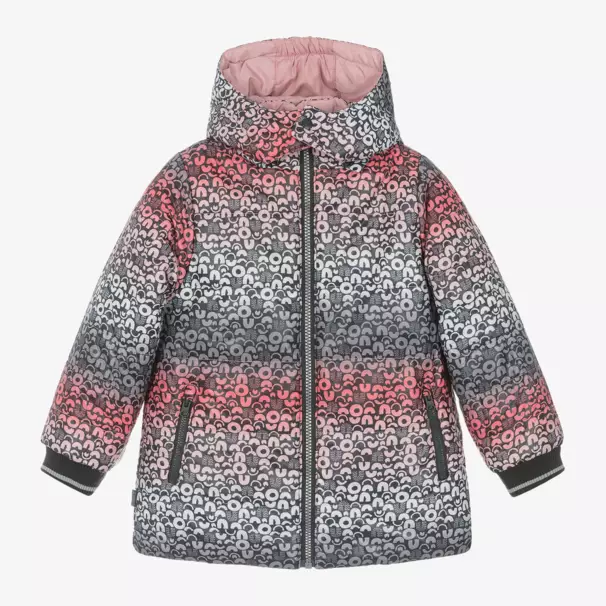 Boboli-Girls Metallic Pink Hooded Jacket | Childrensalon Outlet
