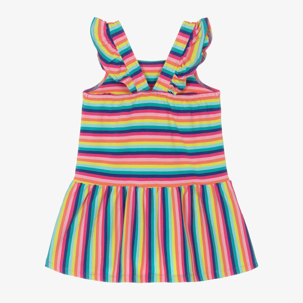 Boboli-Girls Multicolour Striped Cotton Dress | Childrensalon Outlet