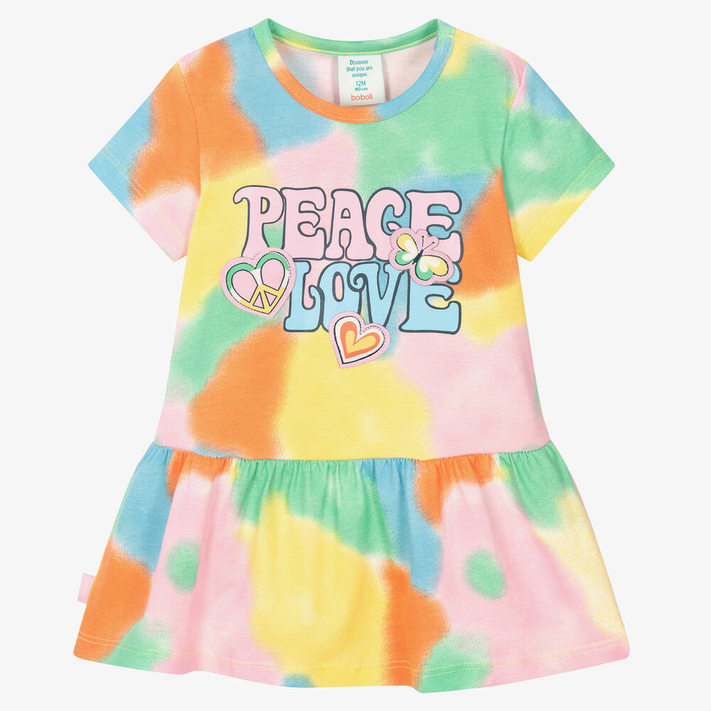 Boboli - Girls Multicoloured Cotton Dress | Childrensalon