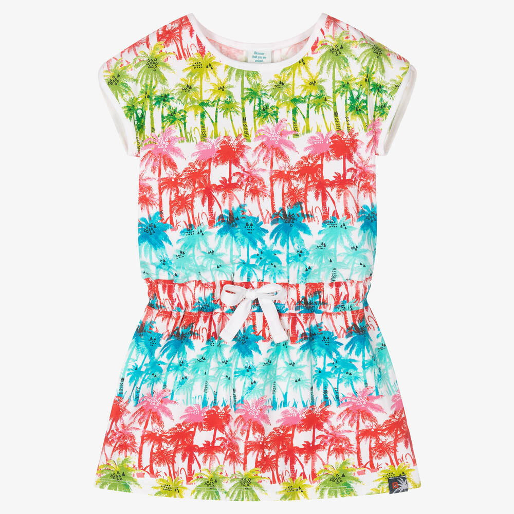 Boboli - Разноцветное платье с пальмами | Childrensalon