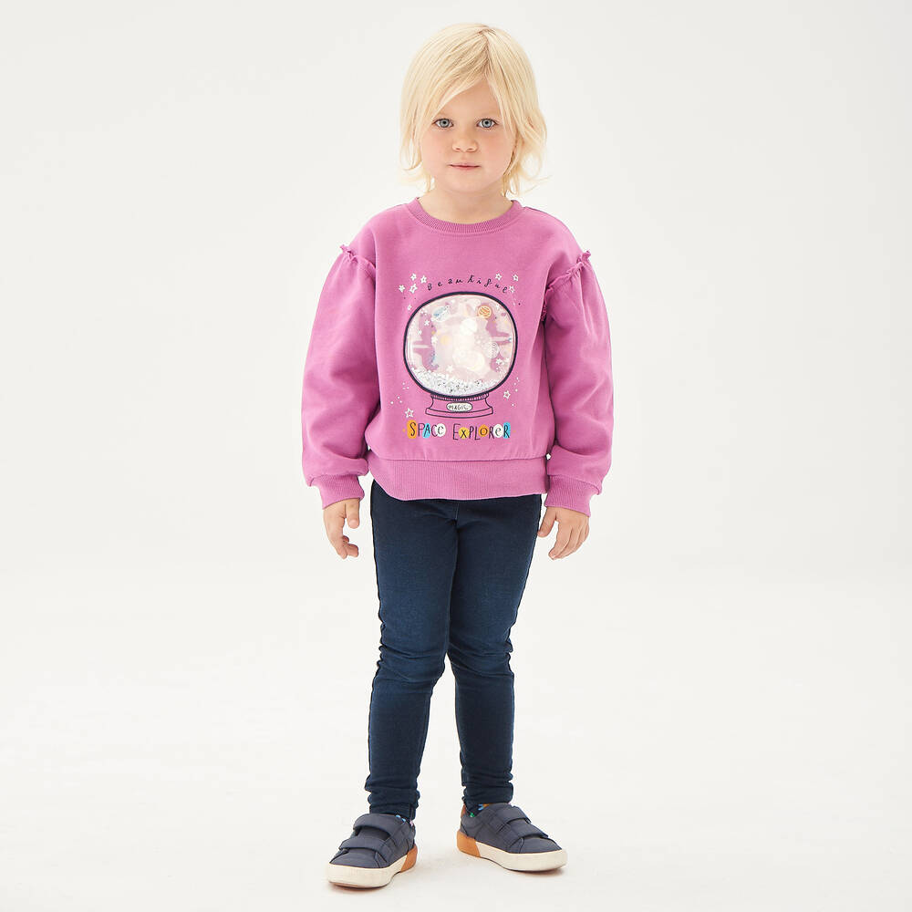 بوبولي-جيغنغز قطن جيرسي لون كحلي للبنات | Childrensalon Outlet