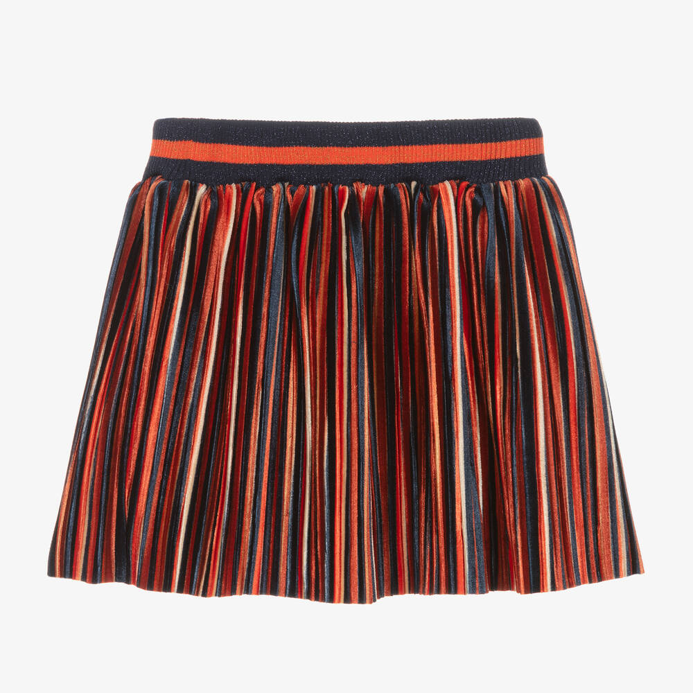 Striped velour skirt outlet