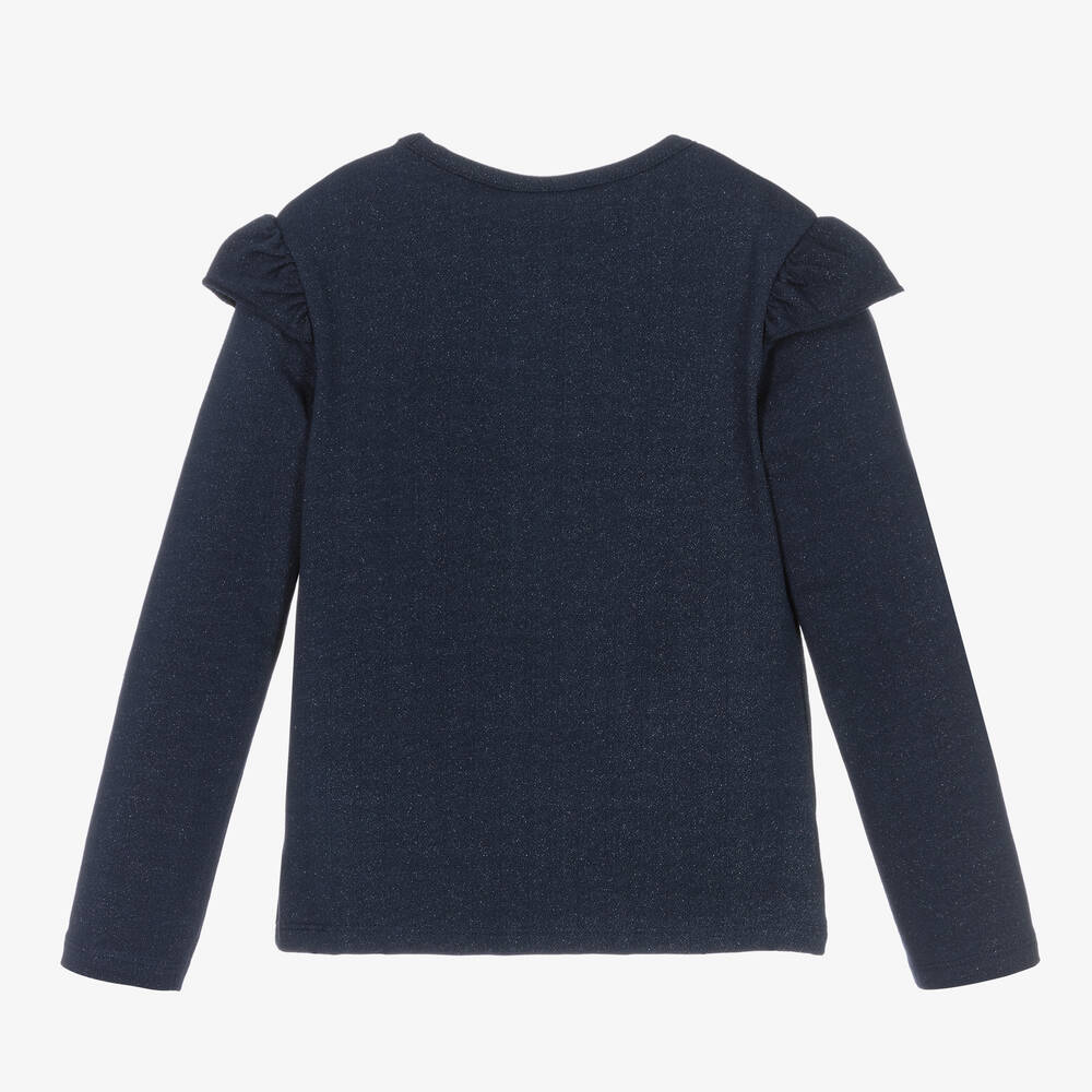 Boboli-Синий топ с пайетками для девочек | Childrensalon Outlet