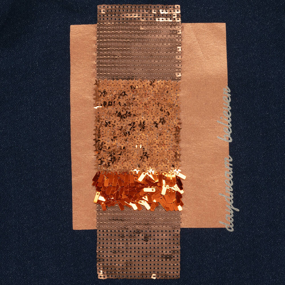 Boboli-Синий топ с пайетками для девочек | Childrensalon Outlet