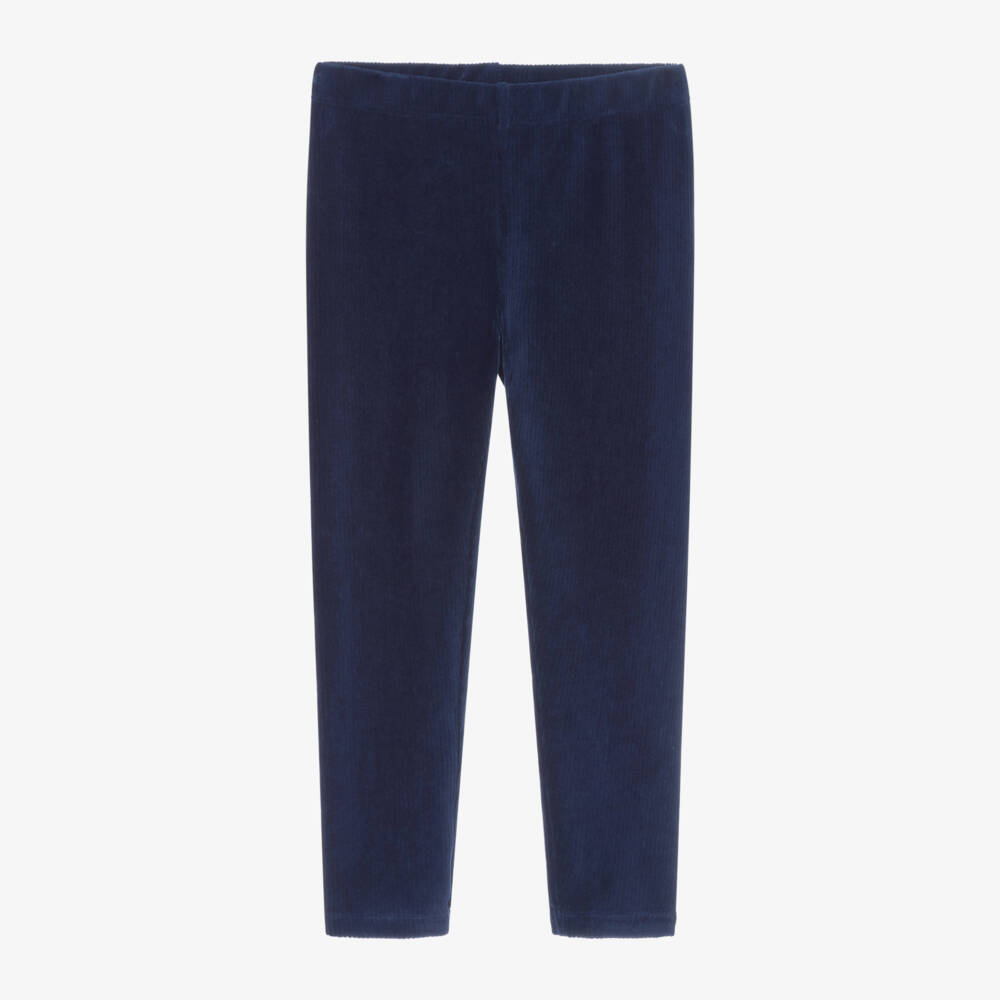 Boboli-Girls Navy Corded Velour Trousers | Childrensalon Outlet