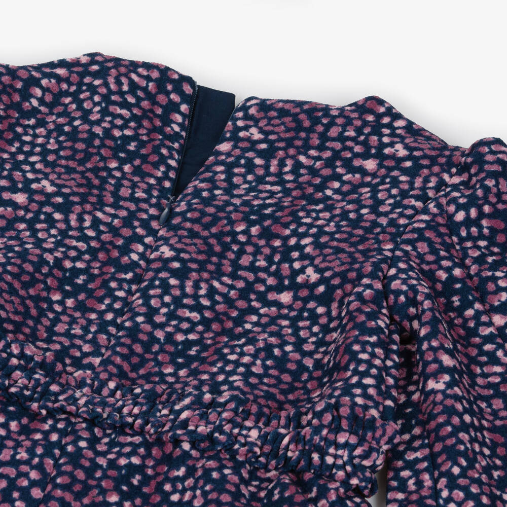 Boboli-Girls Navy & Violet Crêpe Dress | Childrensalon Outlet