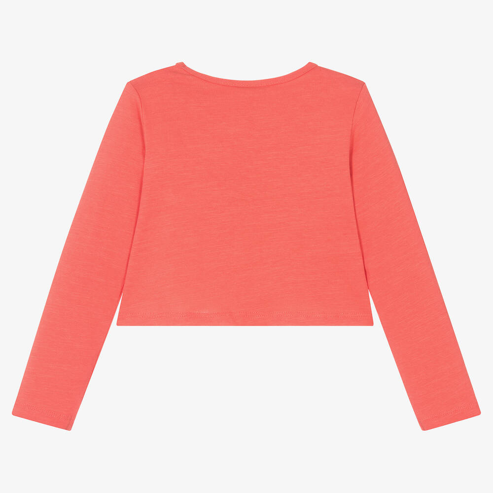 Boboli-Girls Orange Cotton Lightning Bolt Top | Childrensalon Outlet