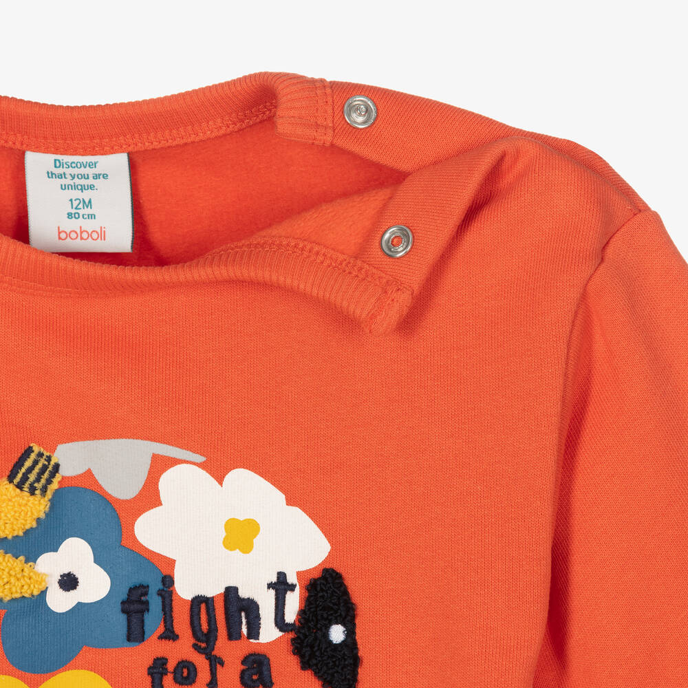 Boboli-Оранжевый топ и брюки в цветочек для девочек | Childrensalon Outlet