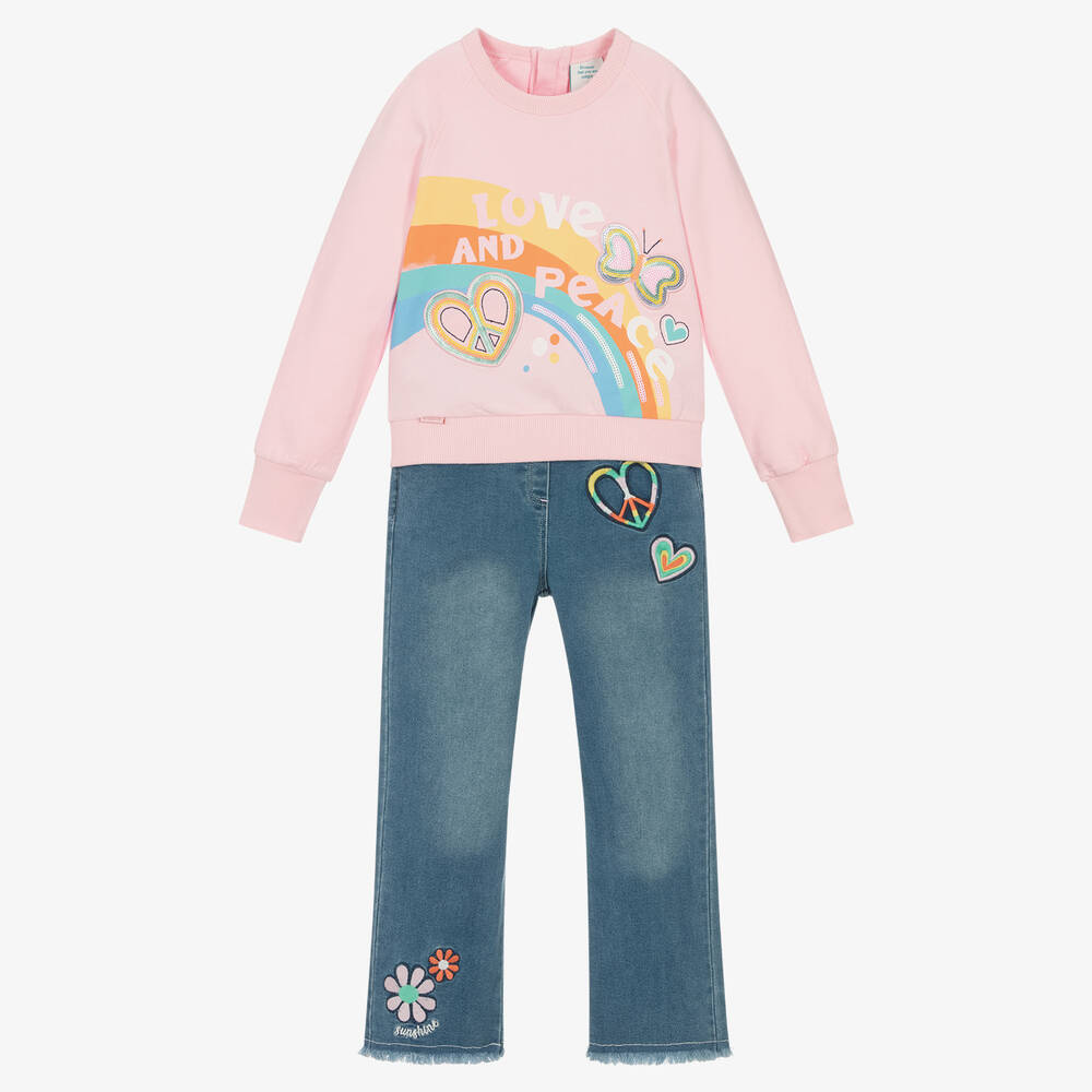 Boboli - Hosen-Set in Rosa und Blau | Childrensalon