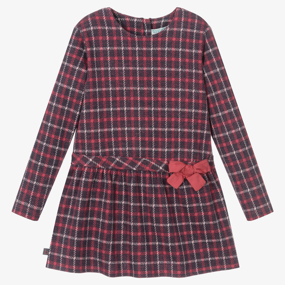Boboli-Розовое платье в клетку и колготки для девочек | Childrensalon Outlet
