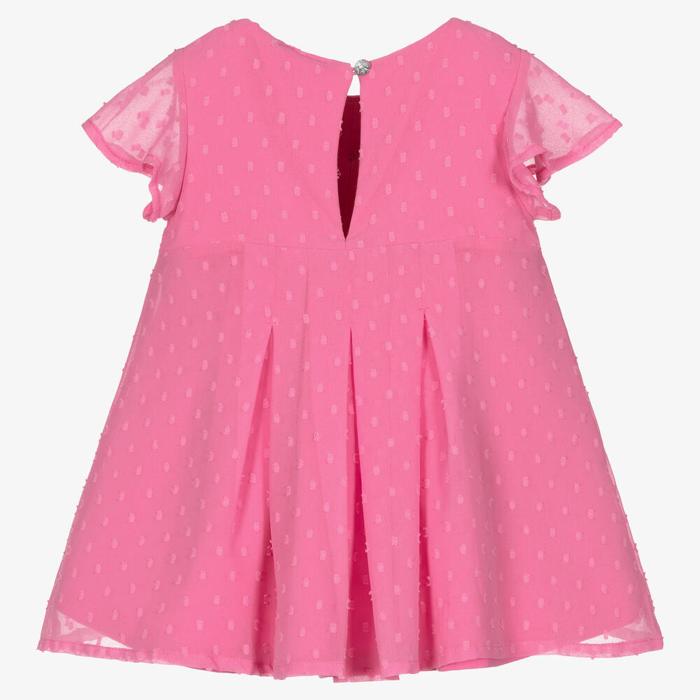 Boboli-Girls Pink Chiffon Dress | Childrensalon Outlet
