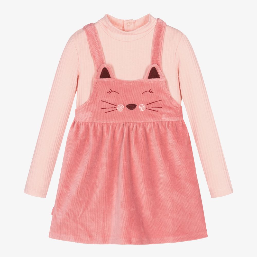 Boboli - Girls Pink Cotton Dress Set | Childrensalon