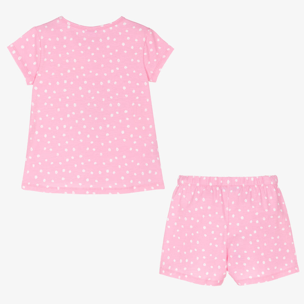 Boboli Girls Pink Cotton Polka Dot Short Pyjamas Childrensalon Outlet