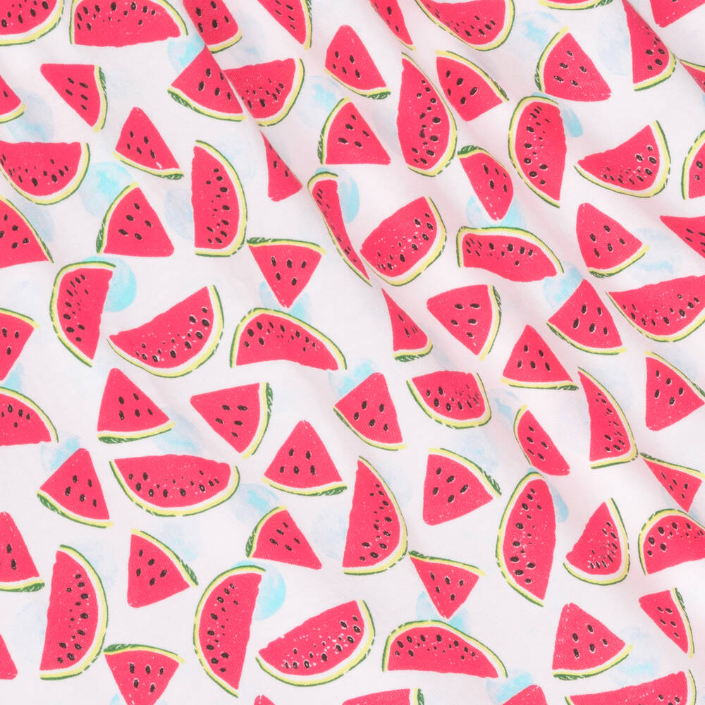 Boboli-Girls Pink Cotton Watermelon Print Dress | Childrensalon Outlet