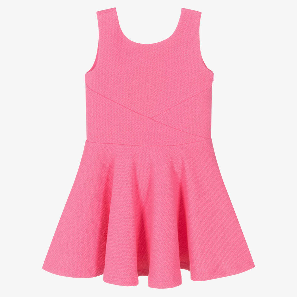 Boboli - Girls Pink Cut-Out Back Dress | Childrensalon