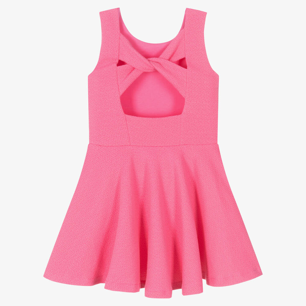 Boboli Robe rose dos ajour fille