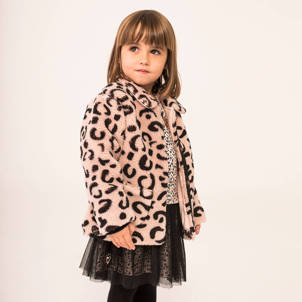 Boboli-Girls Pink Fleece Jacket | Childrensalon Outlet