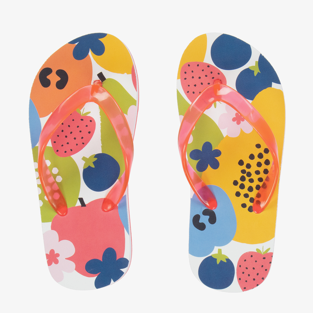 Boboli-Girls Pink Fruity Flip-Flops | Childrensalon Outlet