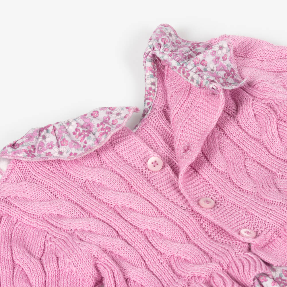 Boboli-Girls Pink Knit Dress Ensemble | Childrensalon Outlet