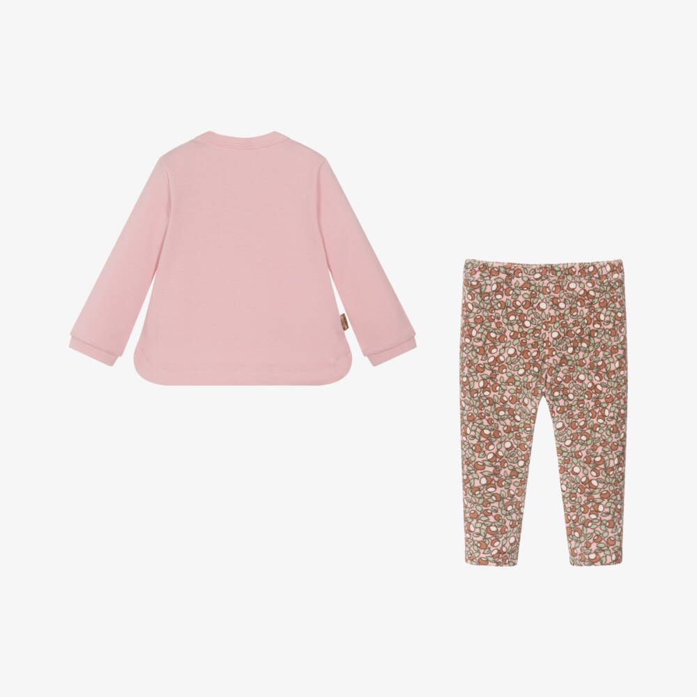 Boboli-Girls Pink Leggings Outfit Set | Childrensalon Outlet