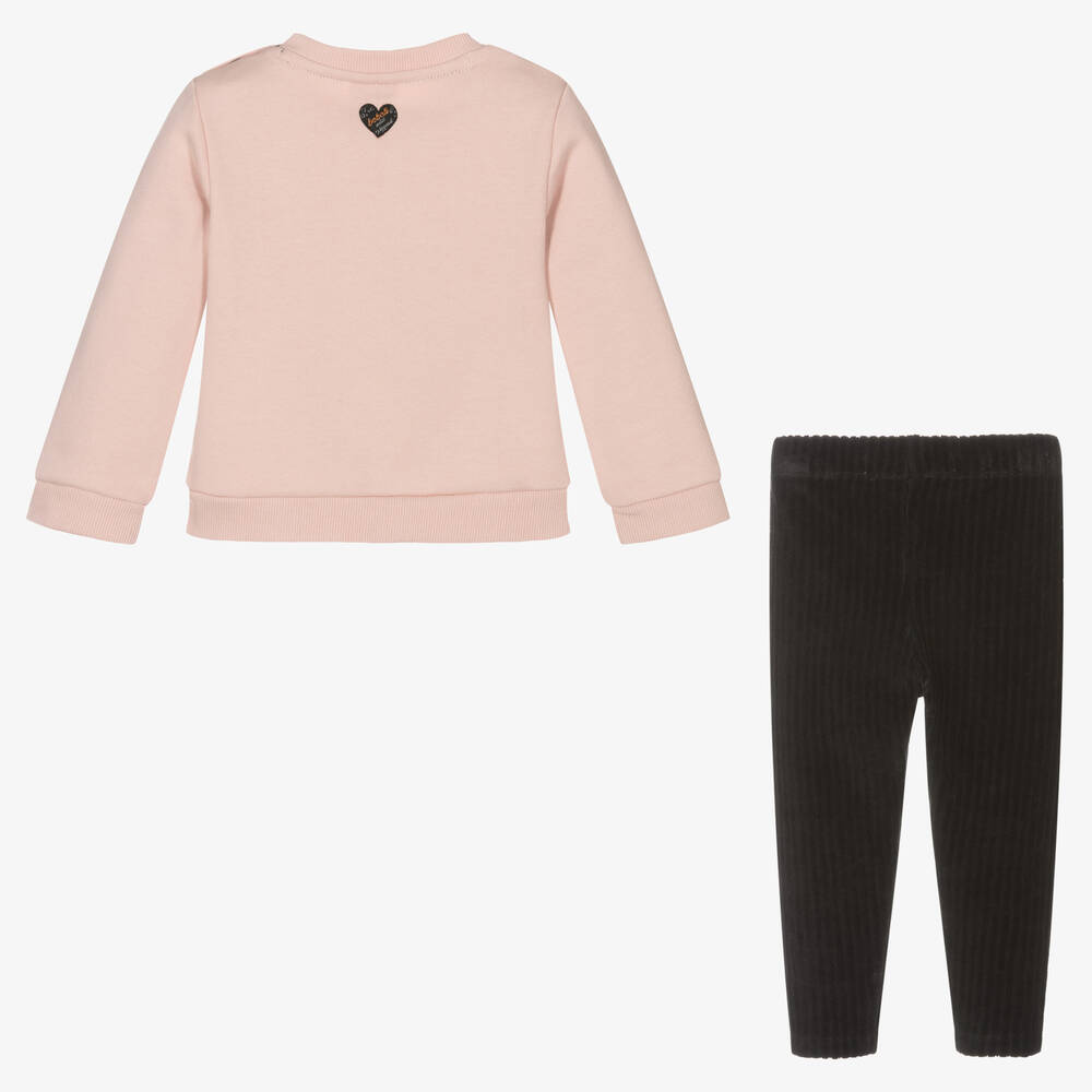 Boboli-Girls Pink Leopard Leggings Set | Childrensalon Outlet