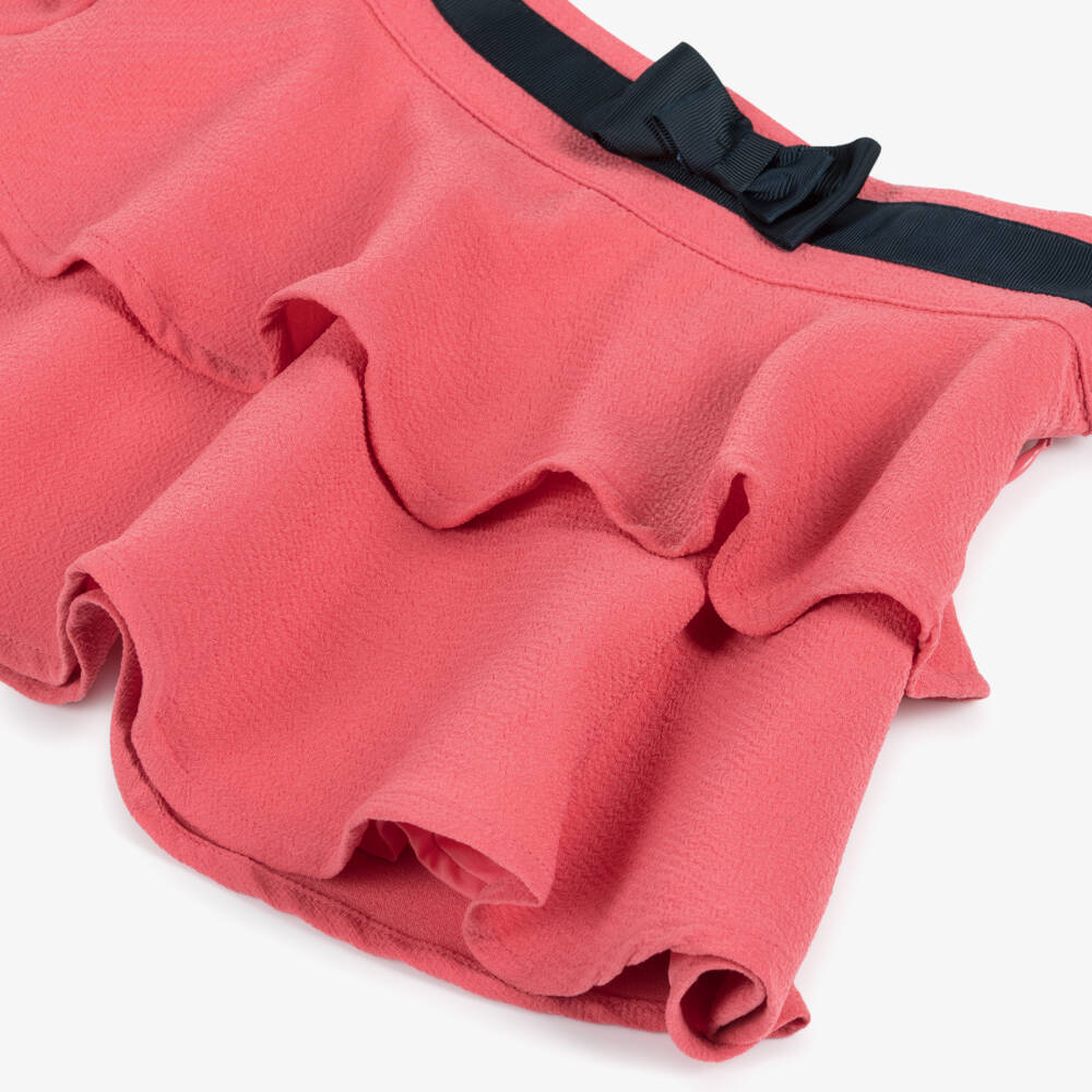 Boboli-Girls Pink Tiered Skirt Ensemble | Childrensalon Outlet
