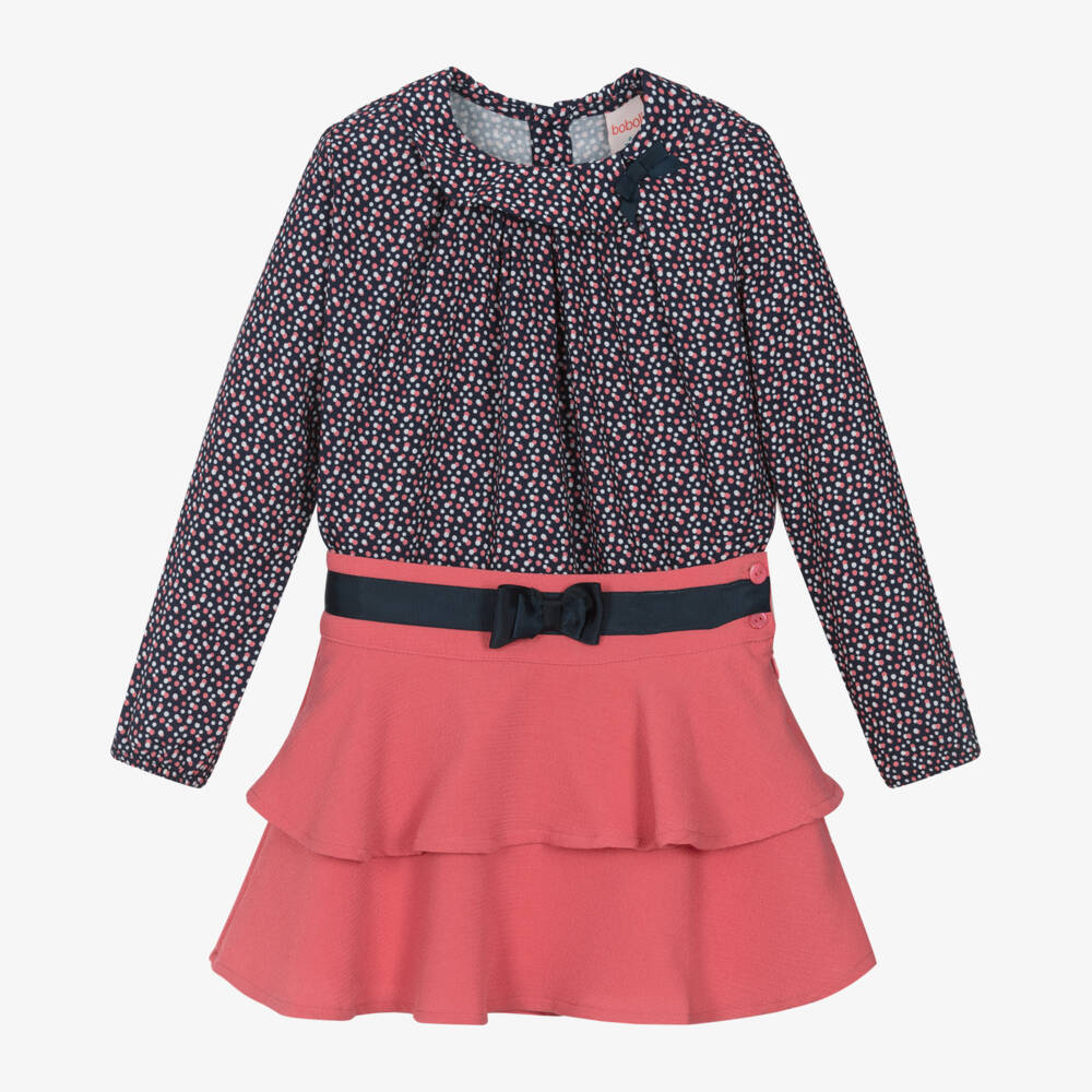 Boboli-Girls Pink Tiered Skirt Ensemble | Childrensalon Outlet