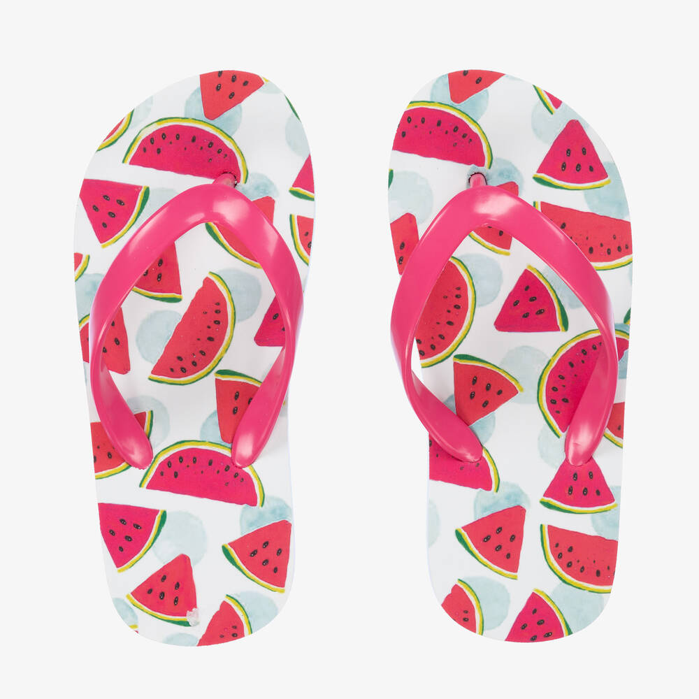 Boboli - Girls Pink Watermelon Flip-Flops | Childrensalon