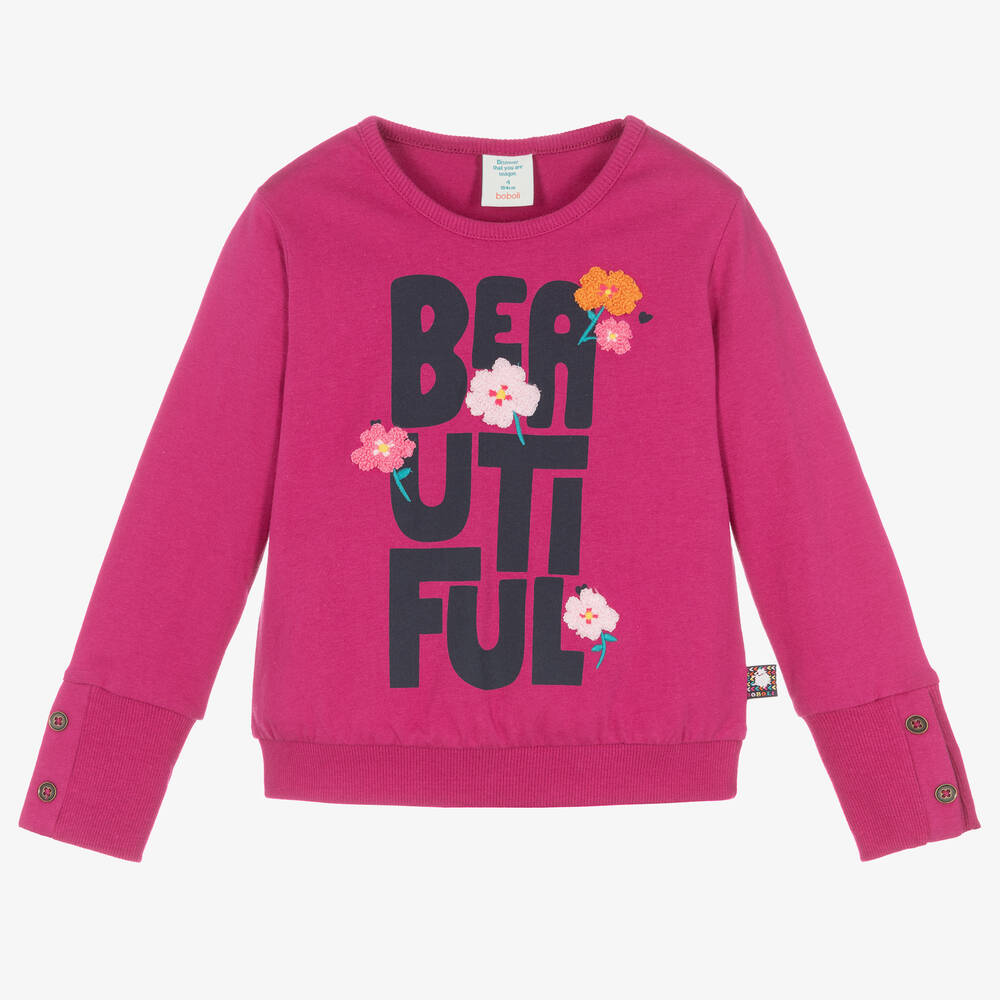 Boboli - Girls Purple Cotton Top | Childrensalon