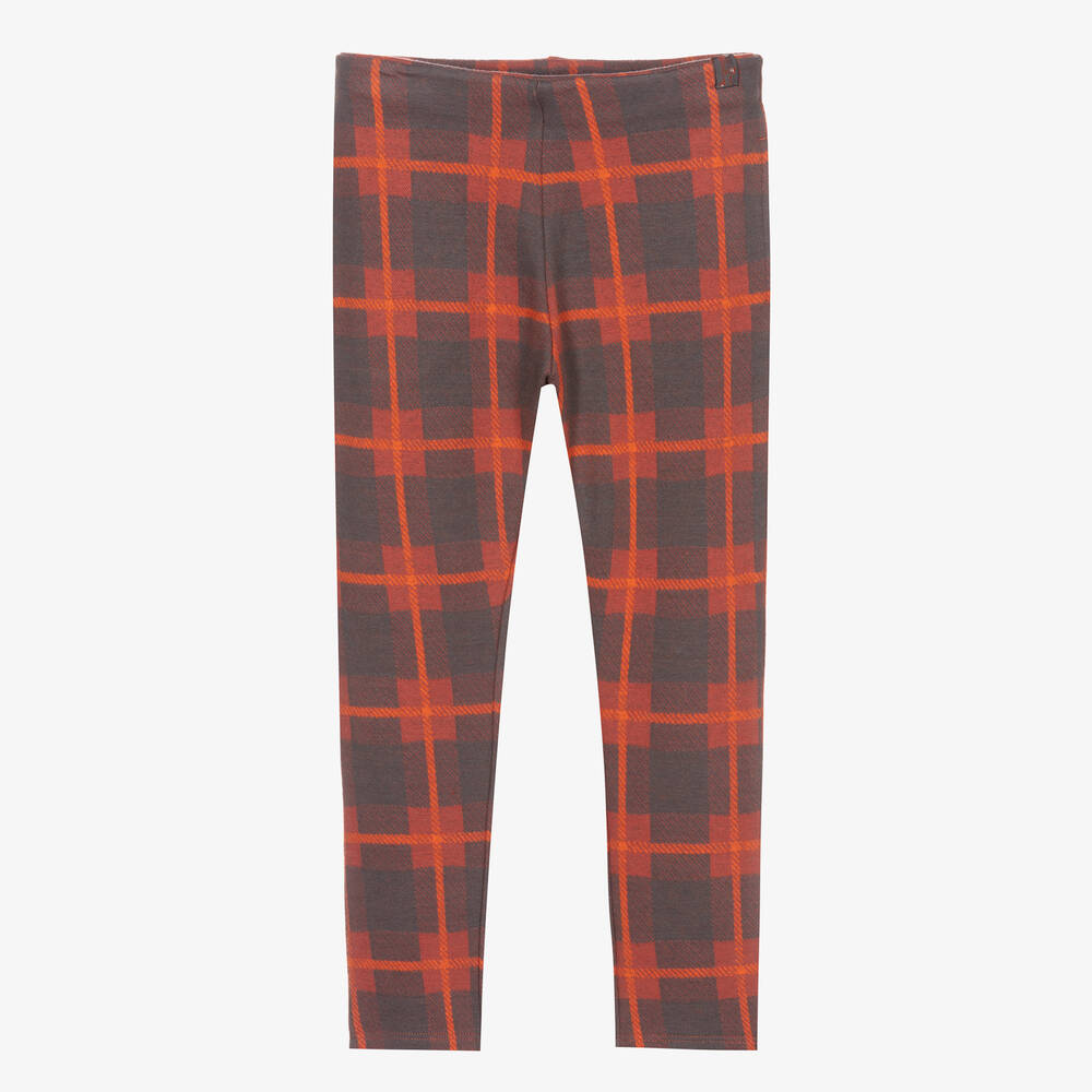 Boboli - Girls Red Tartan Trousers | Childrensalon