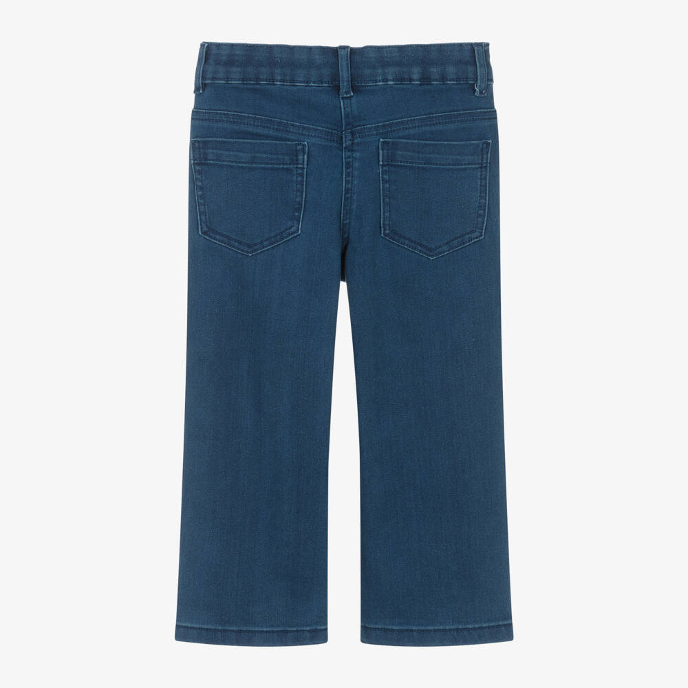 Boboli-Girls Sky Blue Flared Denim Pants | Childrensalon Outlet