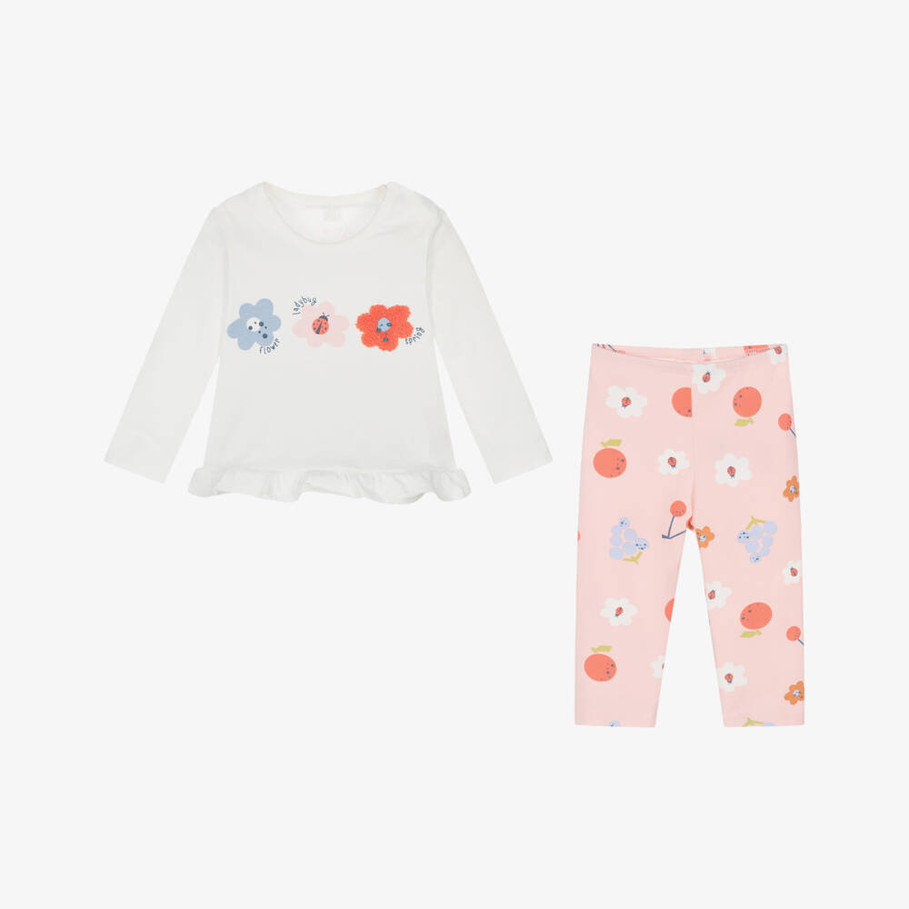 Boboli-Girls' Soft Pink Legging Duo | Childrensalon Outlet