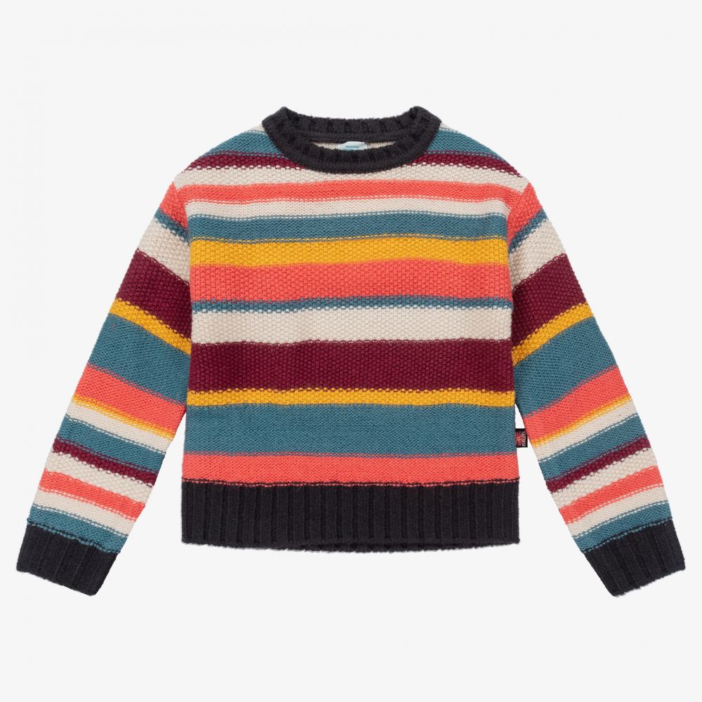 Boboli-Girls Striped Knitted Jumper | Childrensalon Outlet