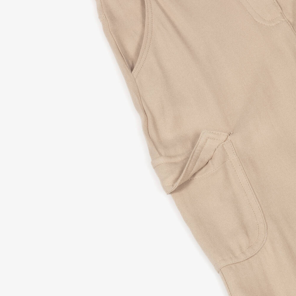 Boboli-بنطلون كارغو بيج أنيق للبنات | Childrensalon Outlet