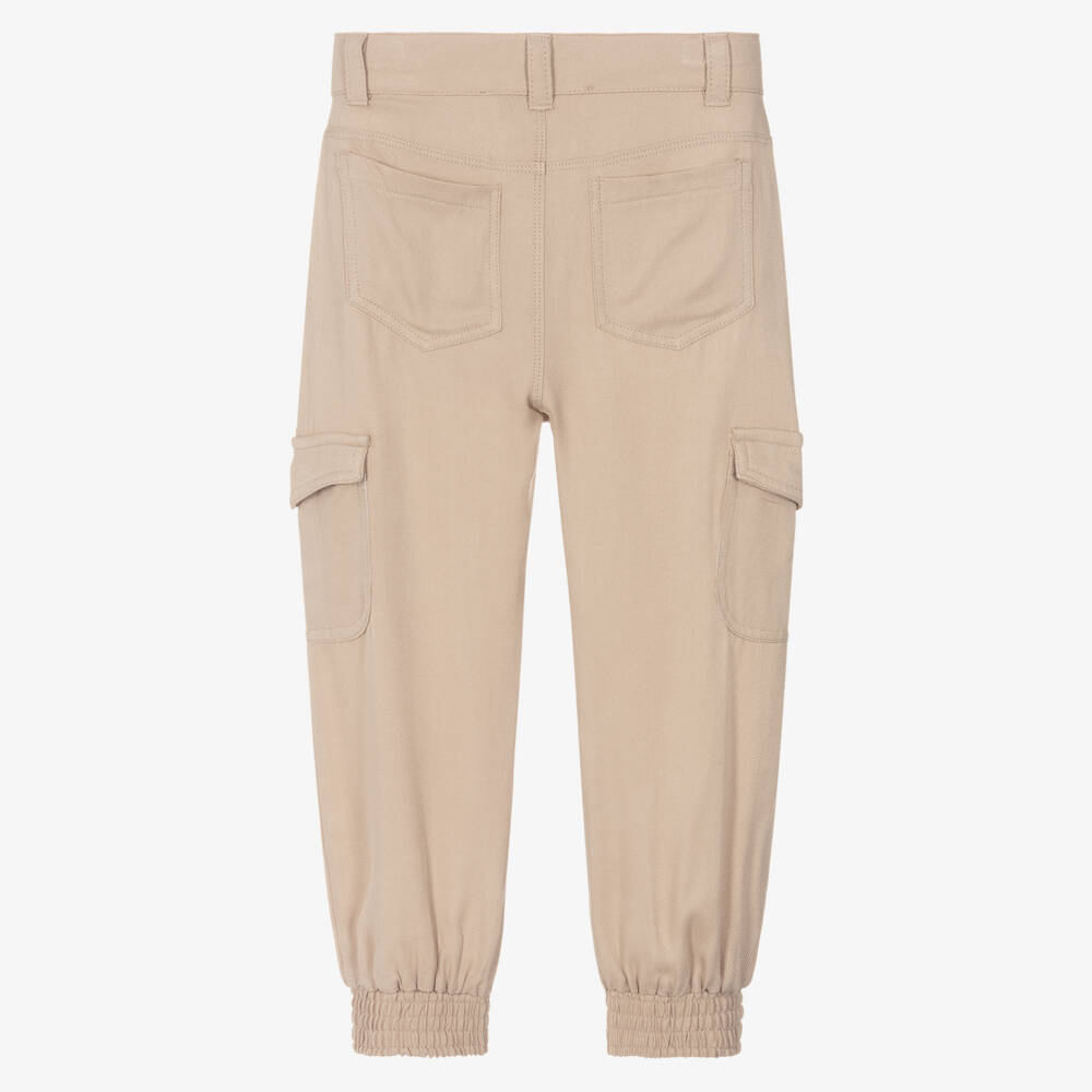 Boboli-بنطلون كارغو بيج أنيق للبنات | Childrensalon Outlet