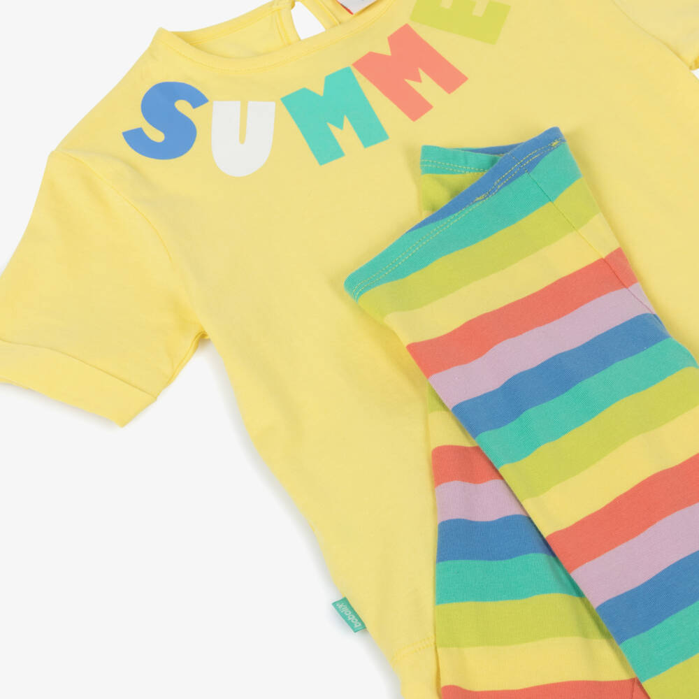 Boboli-Girls Sunny Cotton Leggings Ensemble | Childrensalon Outlet