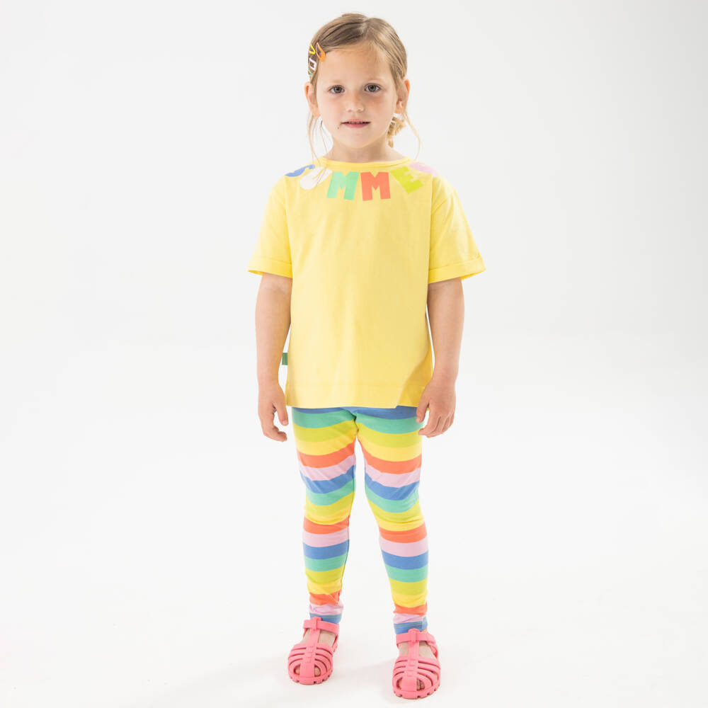 Boboli-Girls Sunny Cotton Leggings Ensemble | Childrensalon Outlet