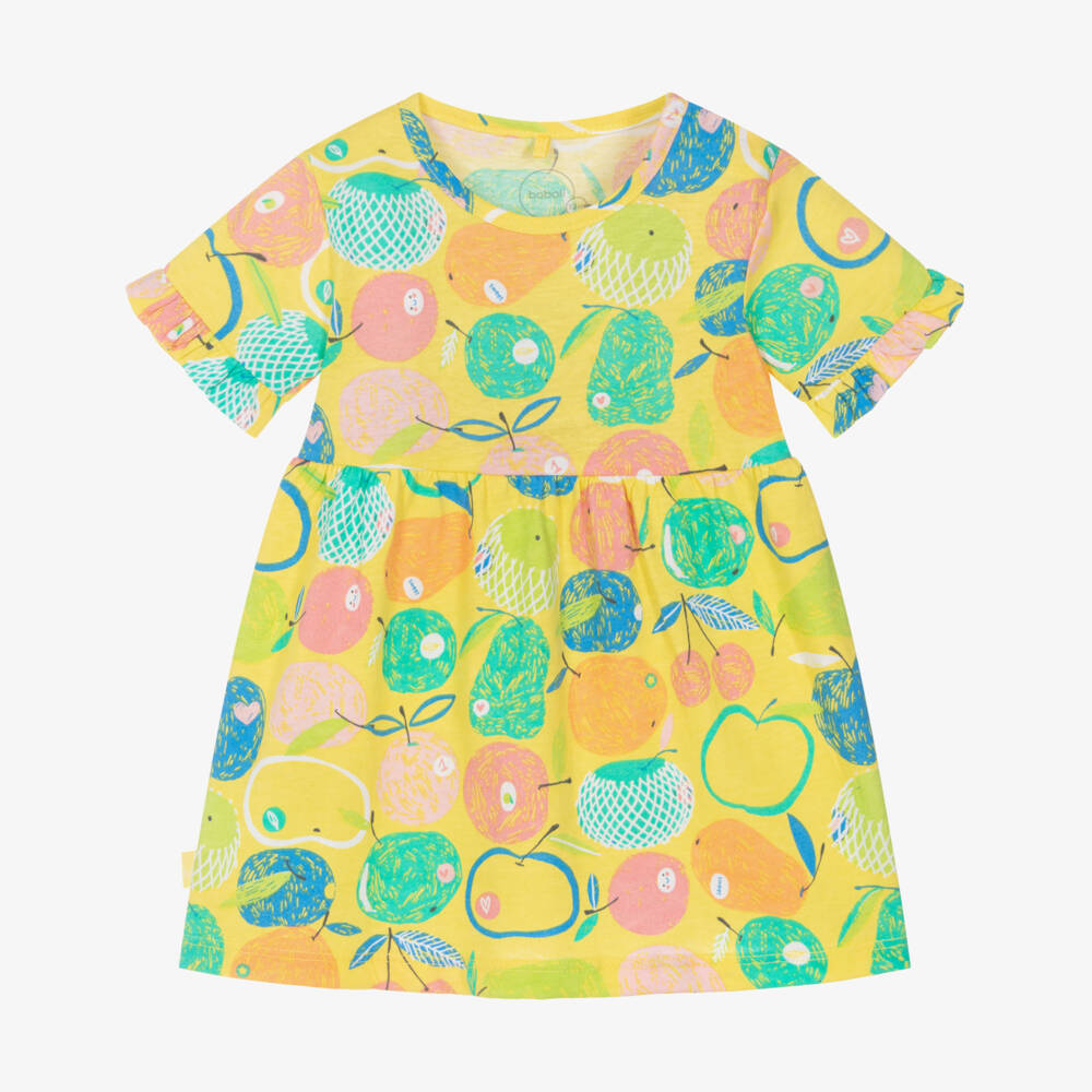 Boboli-فستان قطن بناتي بنقشة الفواكه المشرقة | Childrensalon Outlet