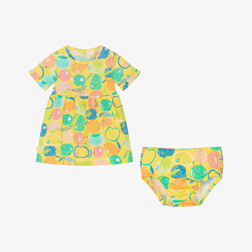 Boboli-Girls Sunshine Cotton Fruit Dress | Childrensalon Outlet