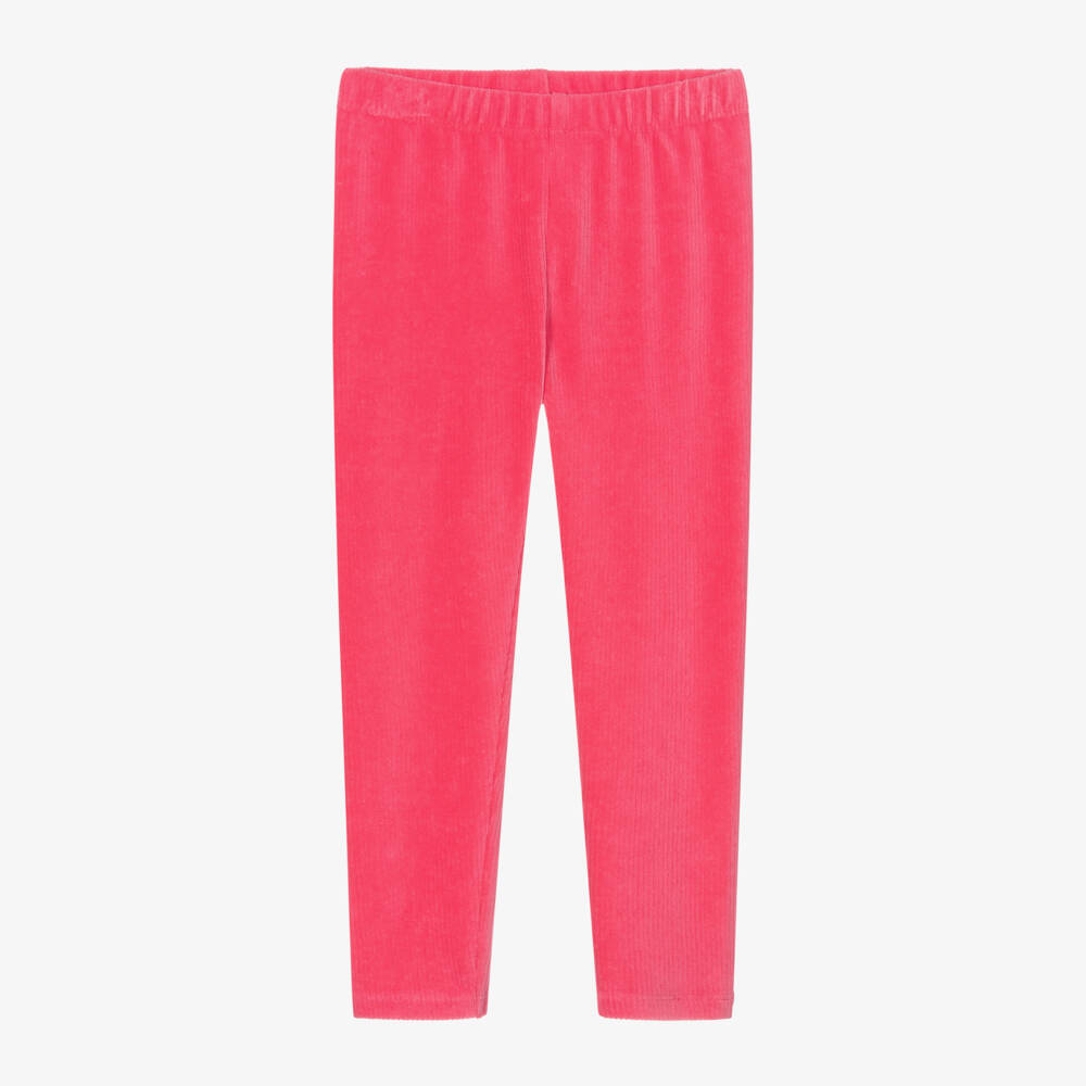 Boboli-Girls Velour Cord Trousers in Pink | Childrensalon Outlet