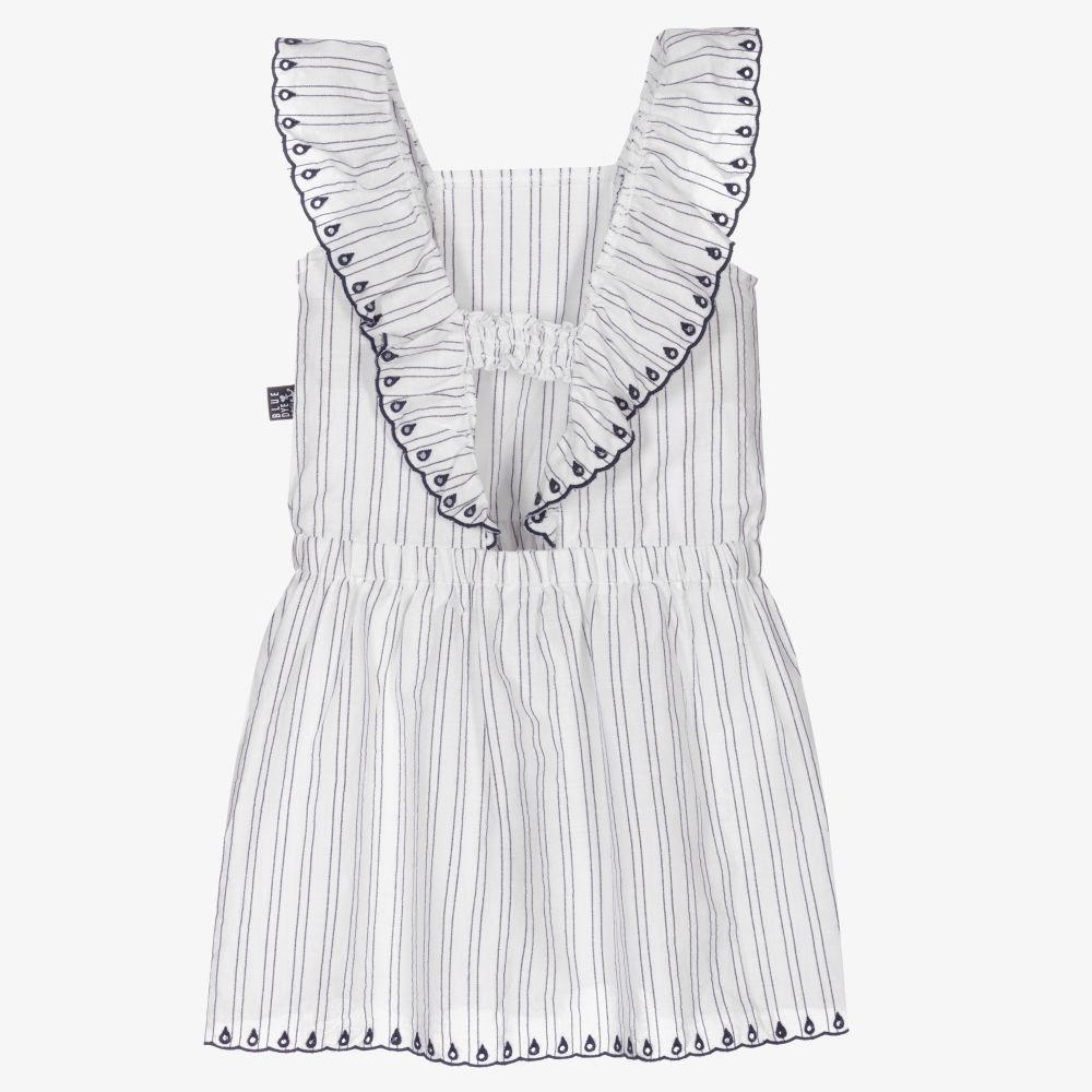 Boboli-Белое хлопковое платье для девочек | Childrensalon Outlet